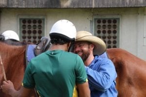 Marc Gallagher delivering horsemanship training at the Don Dale Youth Detention Facility in Darwin